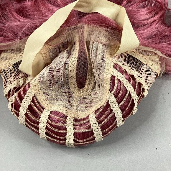 Haseena Long Wavy #Rouge Pink Synthetic Lace Front Wig - Picture 6 of 9